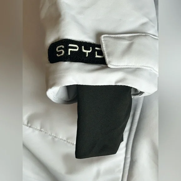 Spyder Women's White and Black long puffer jacket - Picture 11 of 16